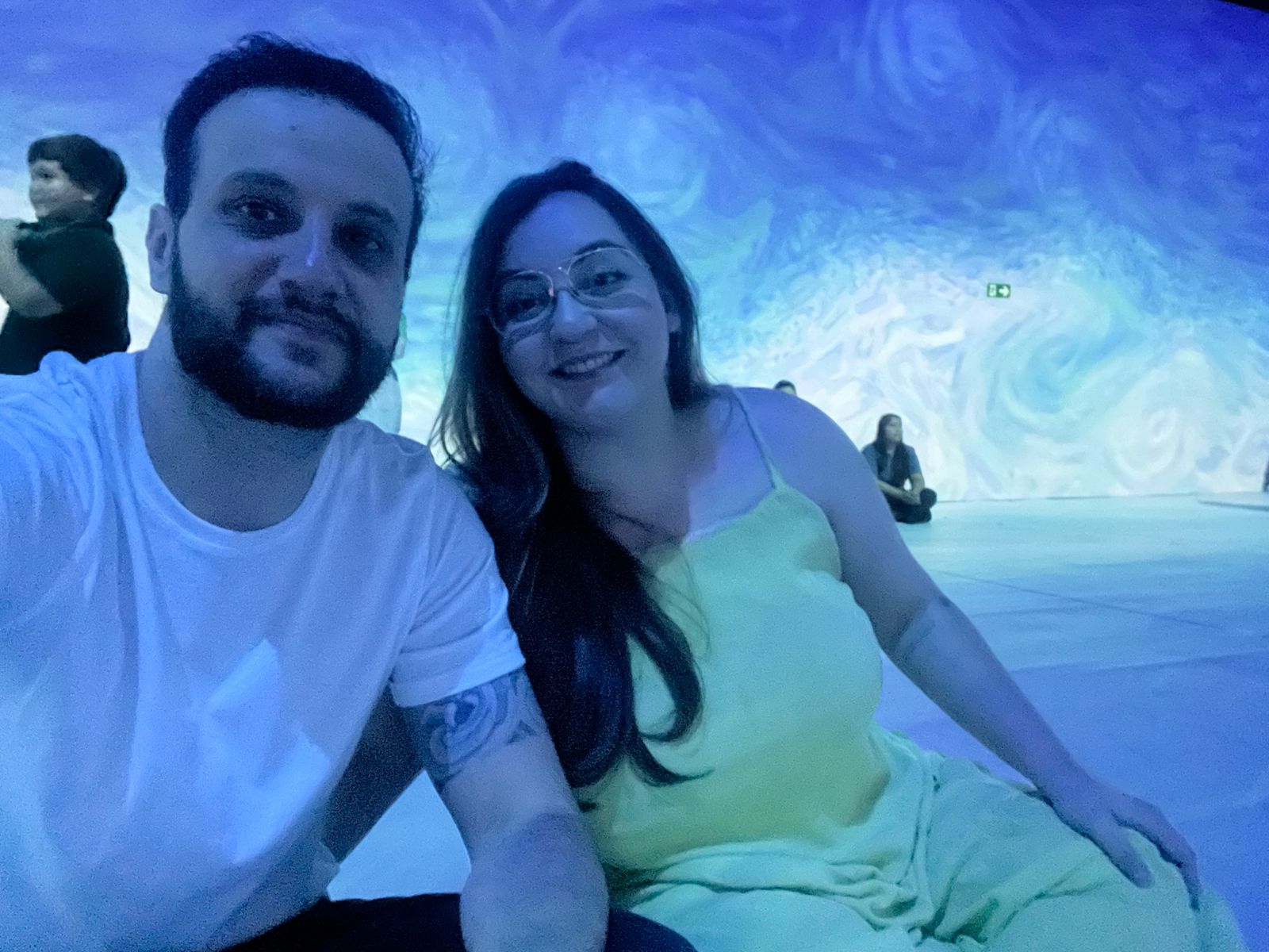 Luma e Thiago no aquário