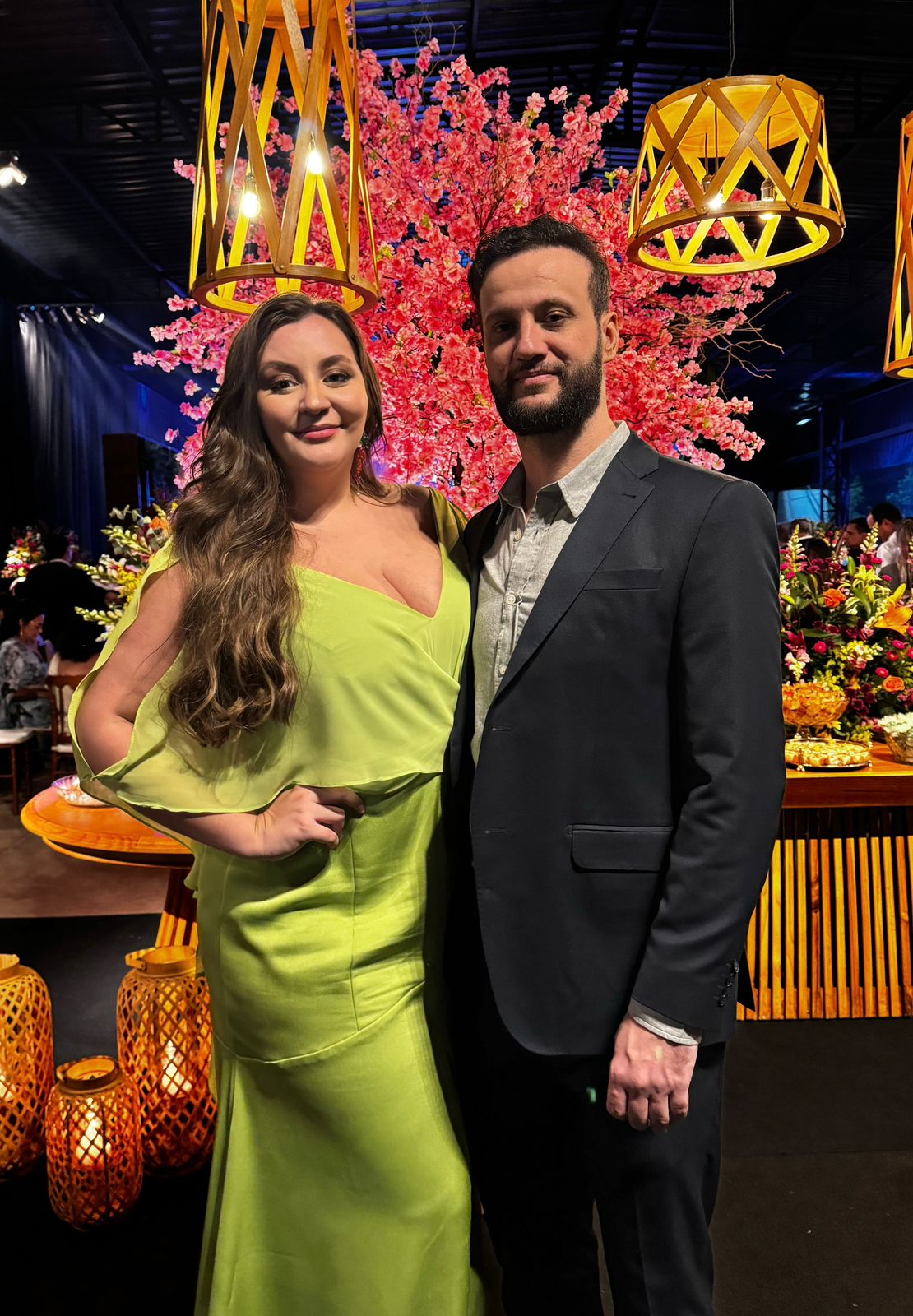 Luma e Thiago em evento elegante